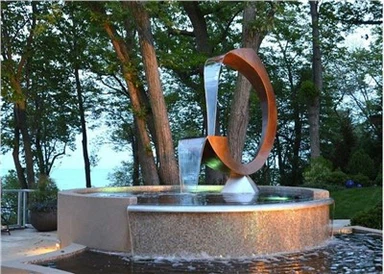 Vodopád vodnej fontány Corten Steel