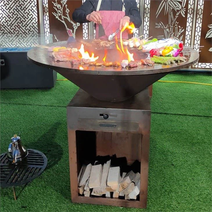 Oceľový gril Corten Ohnisko Vonkajšie patio Oceľový BBQ Ohnisko Grilovací stôl