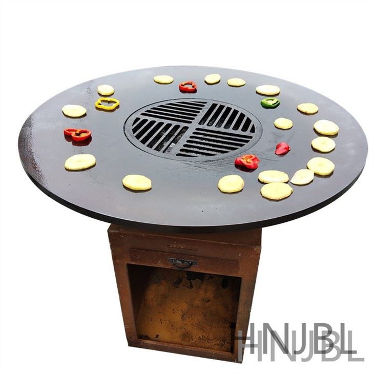 Corten Steel BBQ Grill-Classic Black