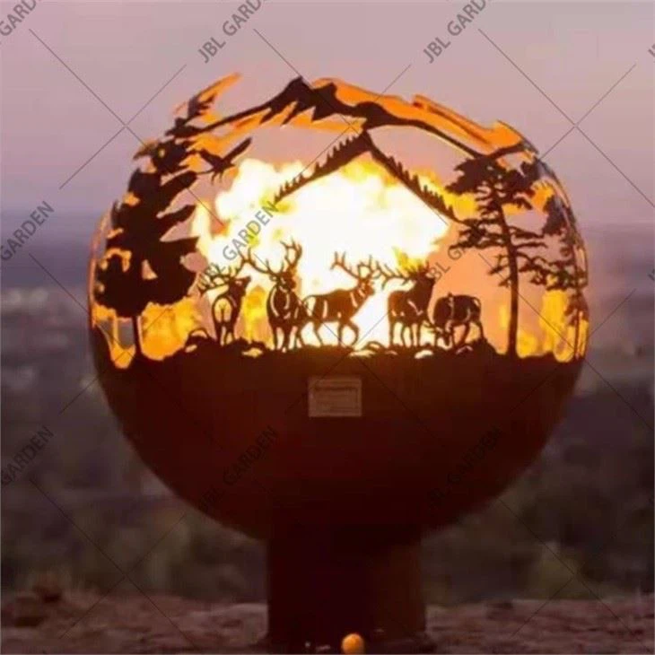 Fire Pit Ball Outside Decoration