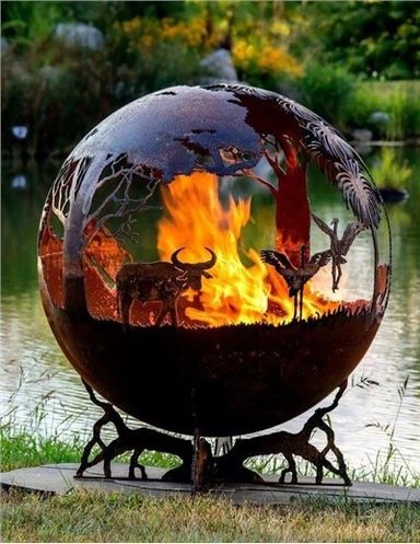 Záhradný okrúhly sporák Krb