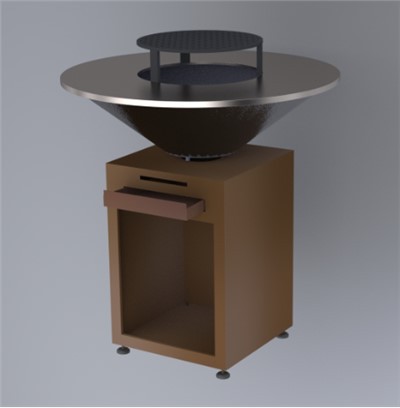 Kovové ohnisko s grilom