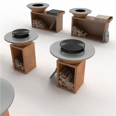 Vonkajšie párty Corten kovové BBQ ohnisko s grilom