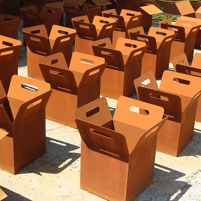 Nádoby na kvetináč Corten Steel