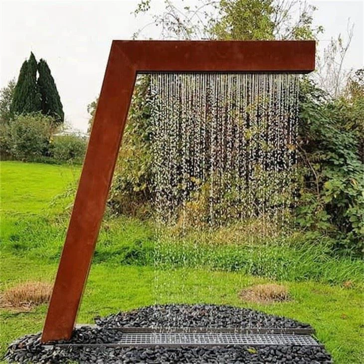 Nature Style Corten Rainfall Fountain