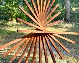 Rusty Metal Garden Sculpture