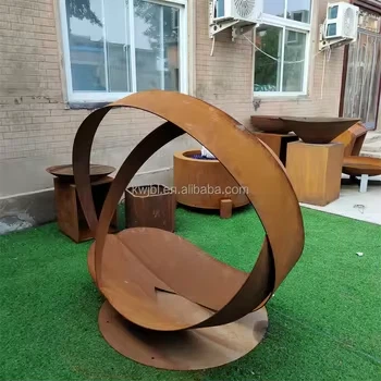 Rusty Metal Garden Sculpture