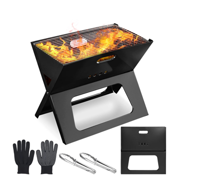 Skladací gril na drevené uhlie