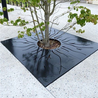 Corten Steel Tree Rošt so vzorom