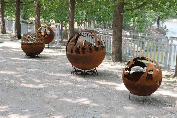 Steel Fire Pits Steel Half Sphere best