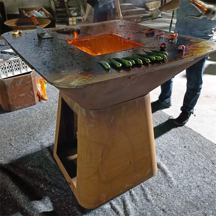 Wood Fire Pit With Bbq Grill